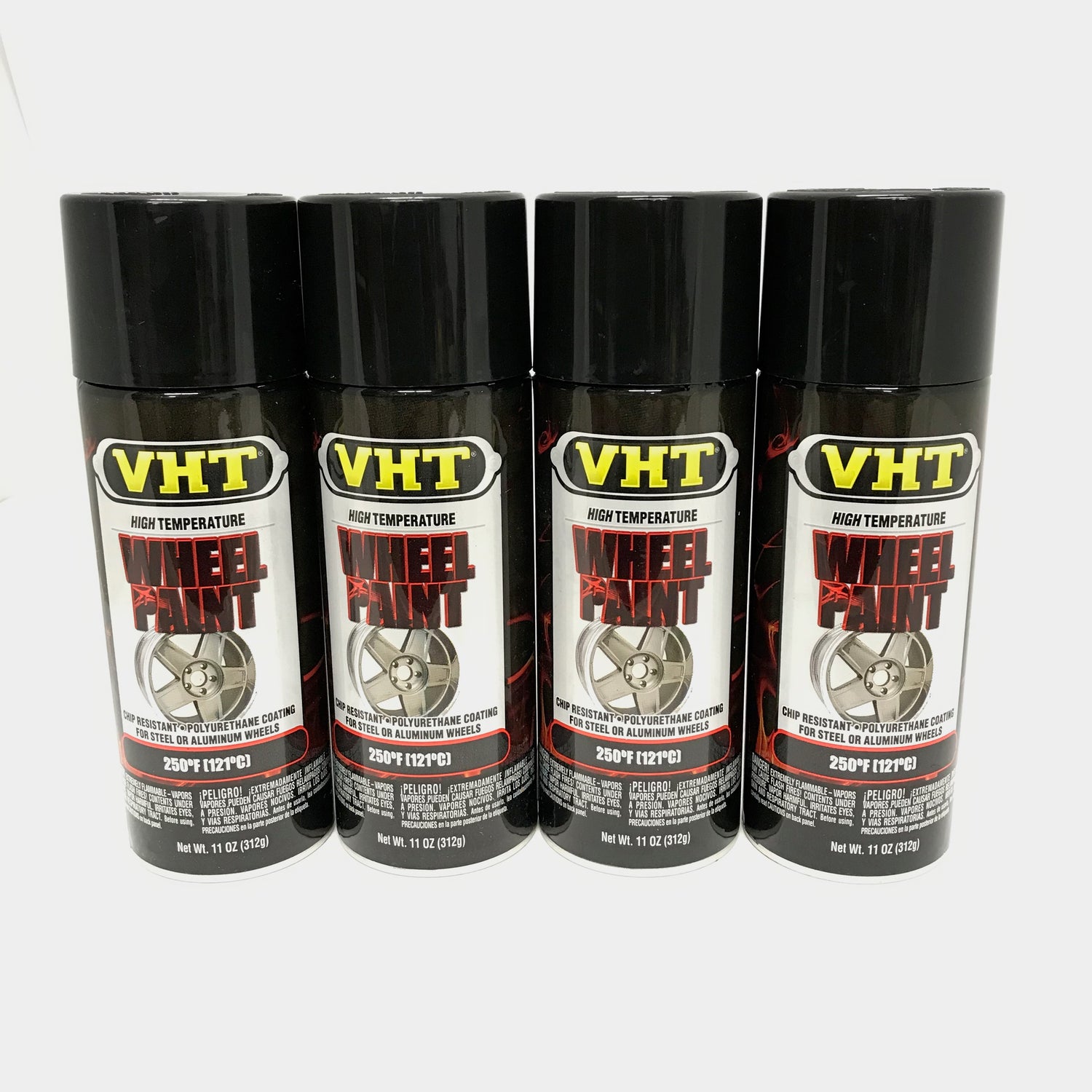 VHT SP187-4 PACK GLOSS BLACK Wheel Paint Chip & Fade Resistant-11 oz Aerosol