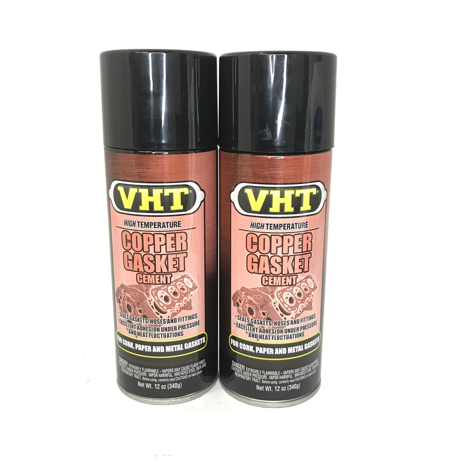 VHT SP21A-2 PACK High Temperature COPPER GASKET CEMENT - Cork, Metal, Paper - 12 oz