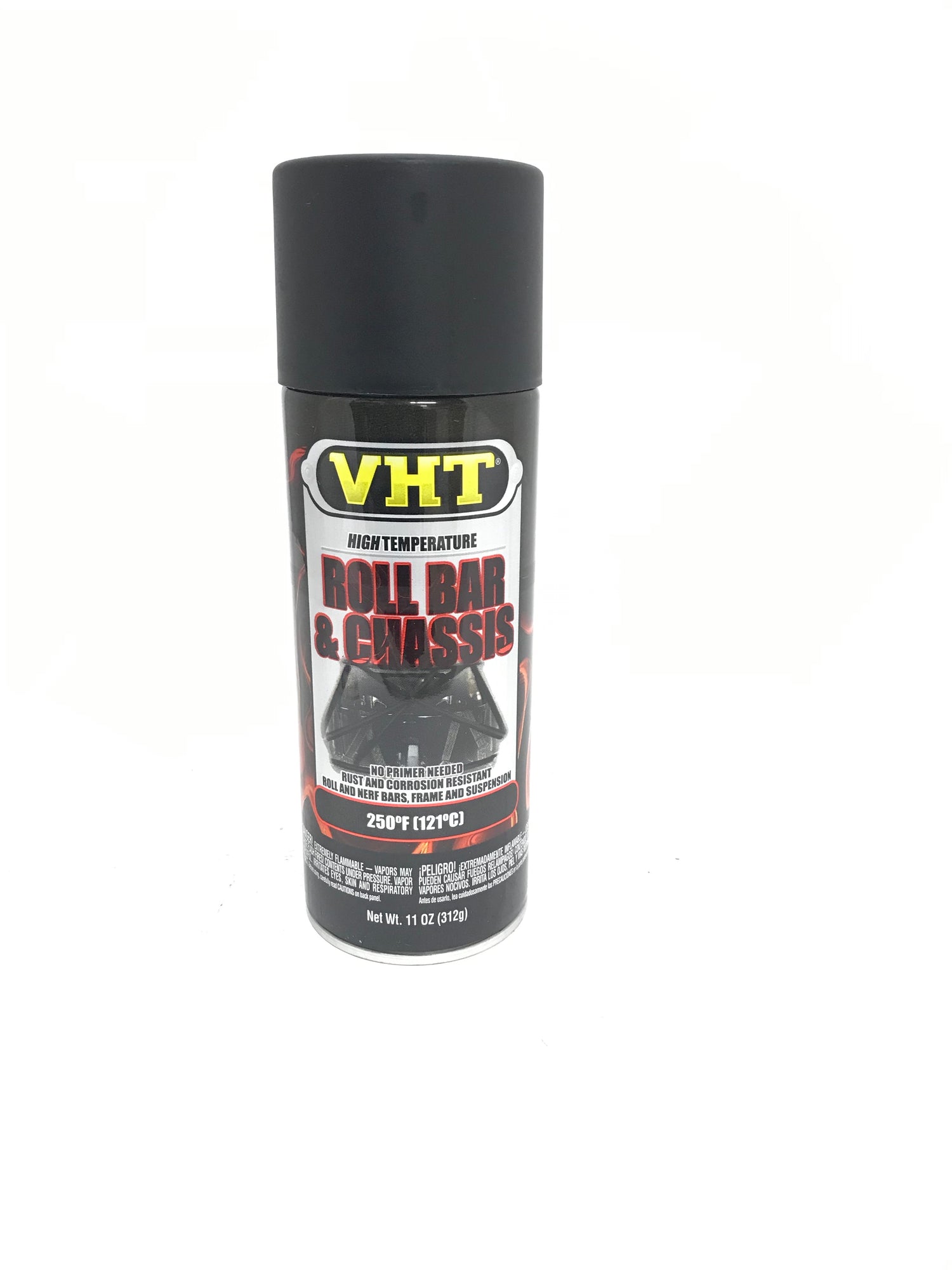 VHT SP671 High Temperature SATIN BLACK Roll Bar and Chassis Paint - 11 oz