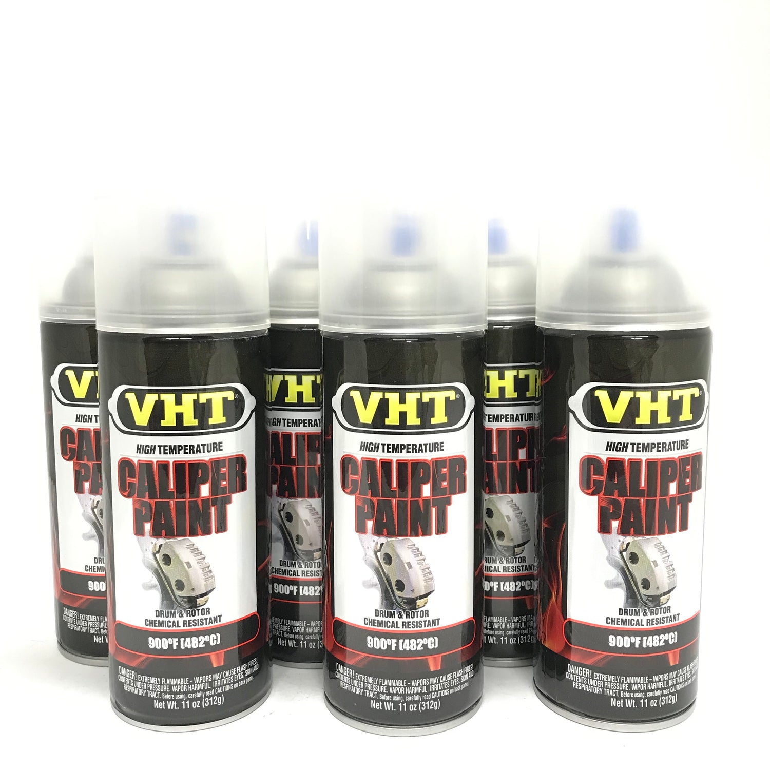VHT SP730-6 PACK GLOSS CLEAR Brake Caliper Paint, Drums, Rotors Paint - High Heat -11oz