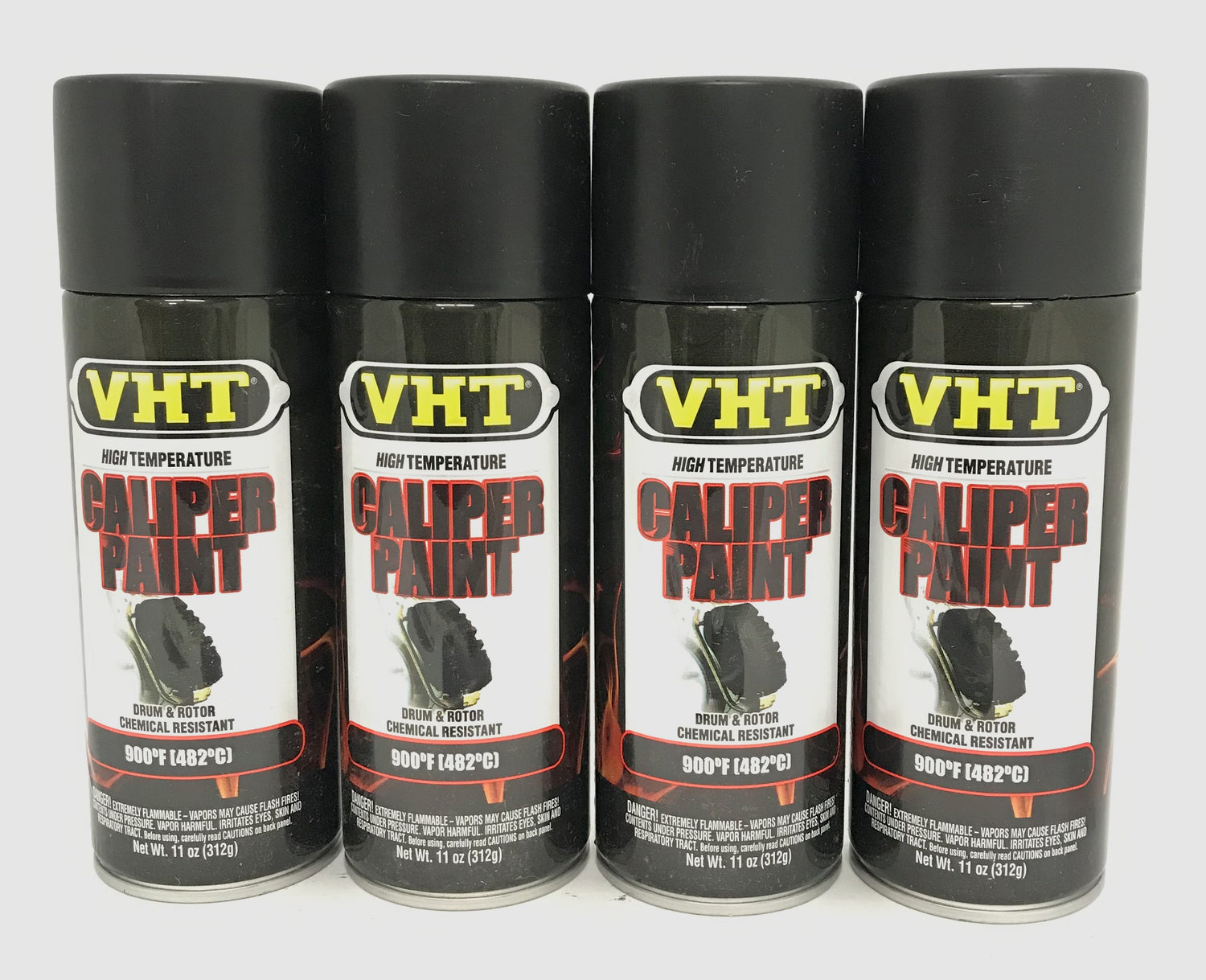VHT SP739-4 PACK SATIN BLACK Brake Caliper Paint- High Heat -11 oz Aerosol