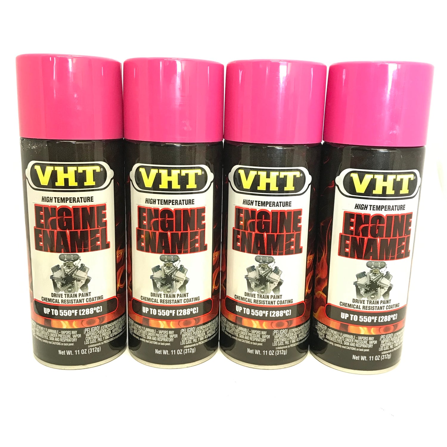 VHT SP756-4 PACK HOT PINK Engine Enamel High Heat Drive Train Paint - 11 oz