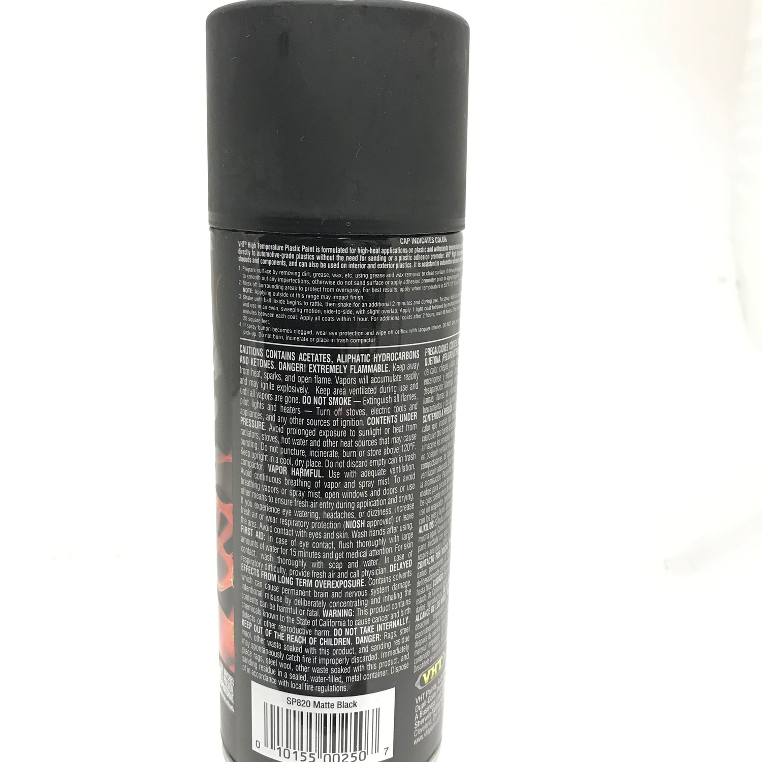 VHT SP820-4 PACK MATTE BLACK High Temperature Plastic Paint - 11 oz Aerosol