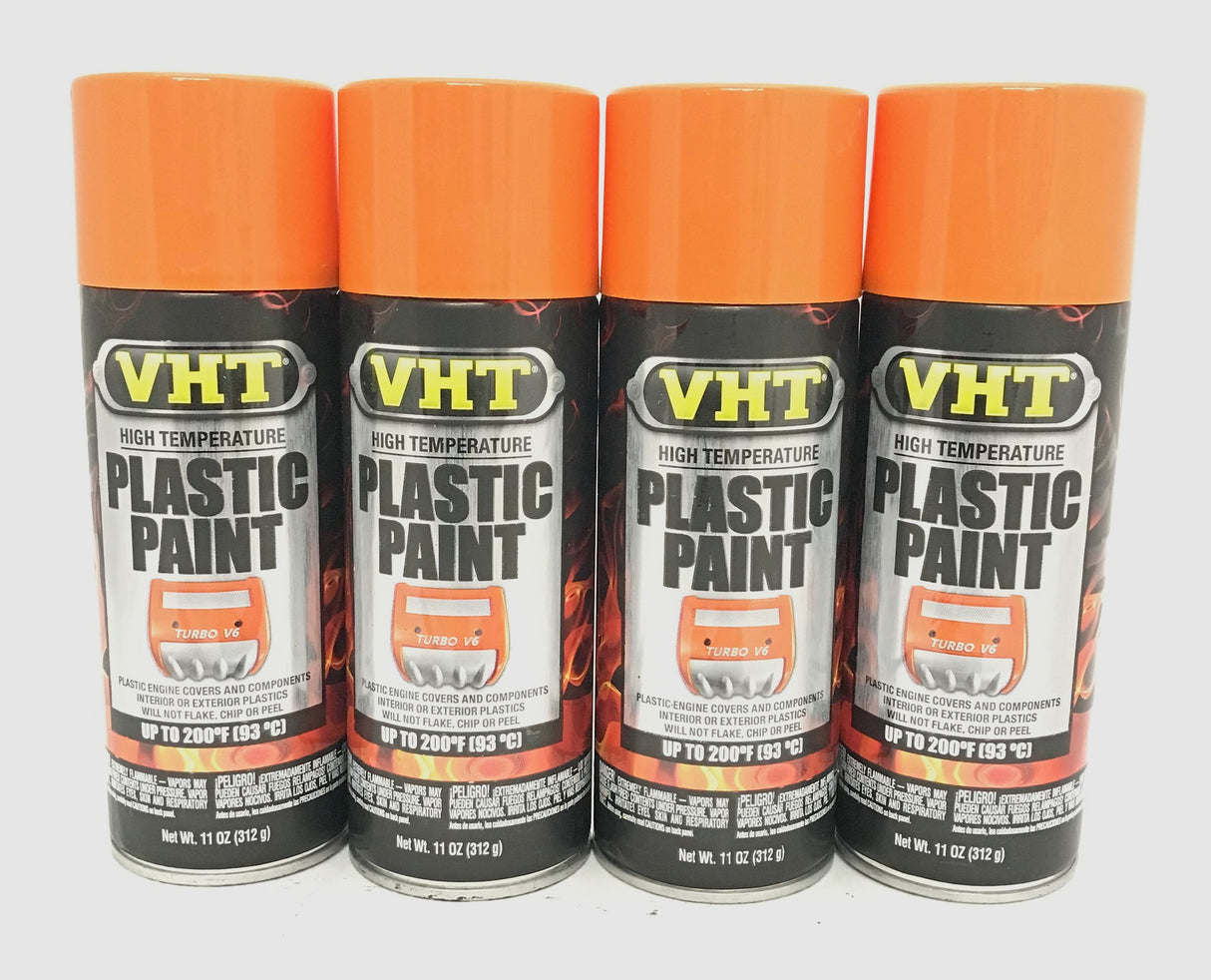 VHT SP823-4 PACK GLOSS ORANGE High Temperature Plastic Paint - 11 oz Aerosol