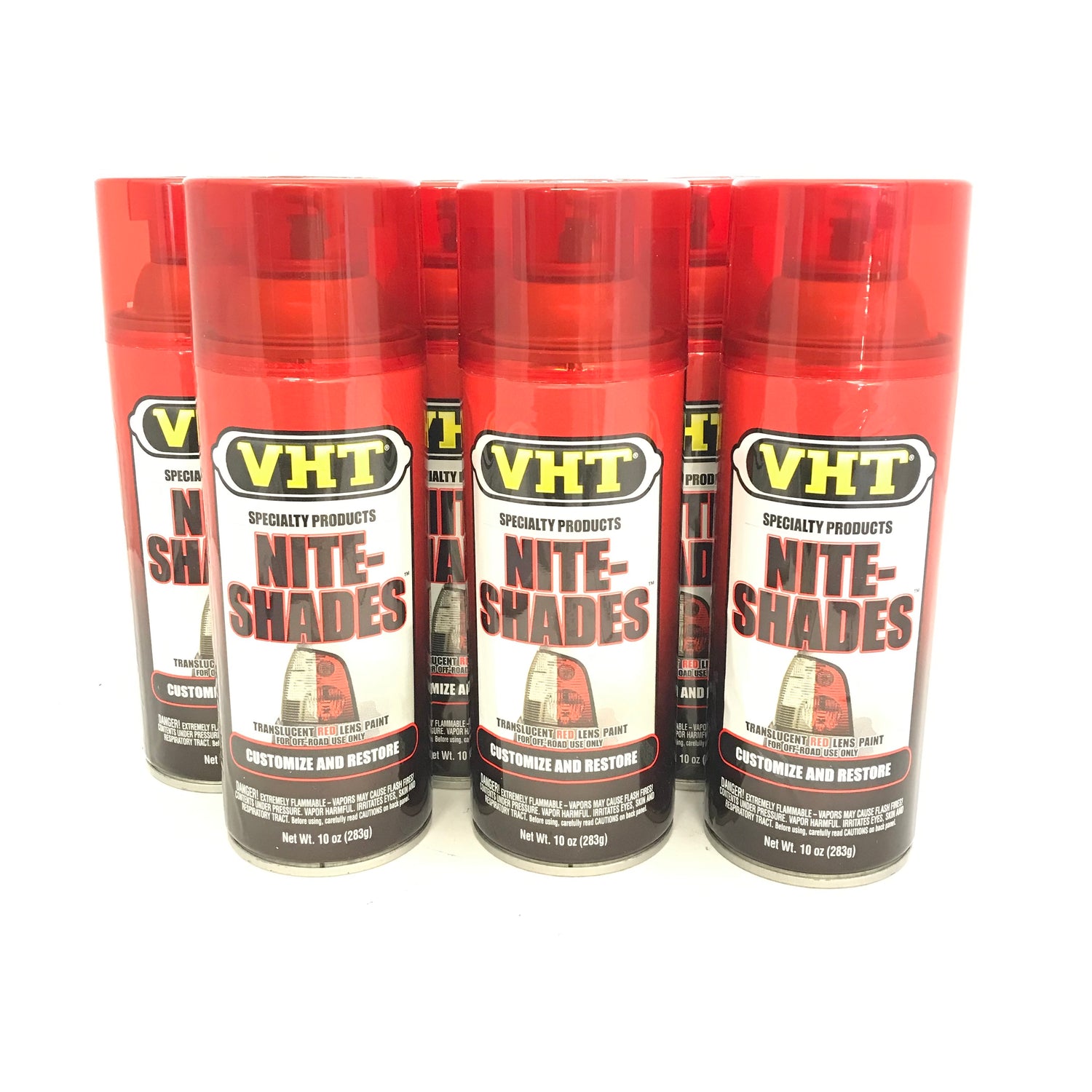 VHT SP888-6 PACK Nite-Shades Translucent RED Lens Paint - 10 oz