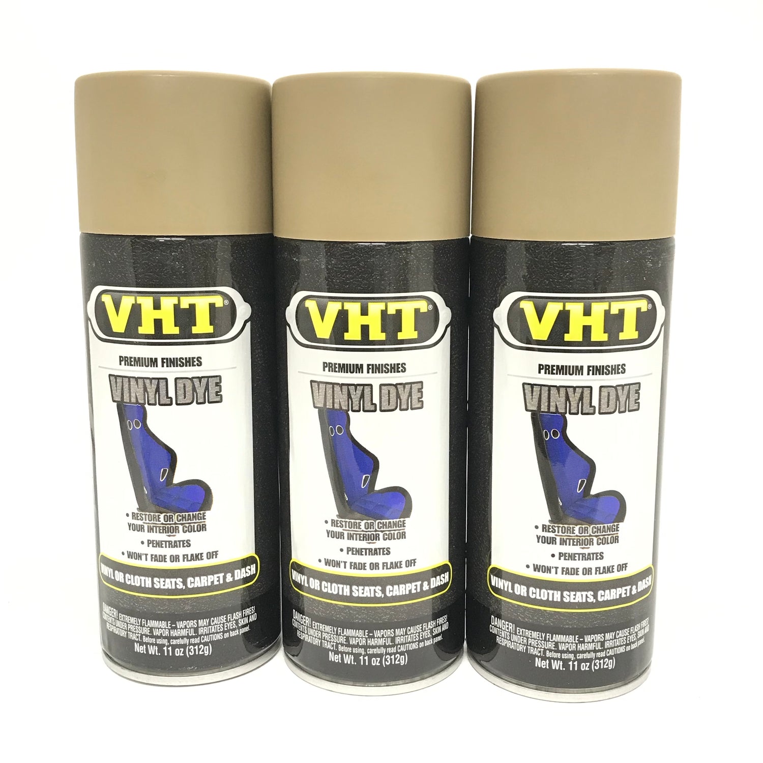 VHT SP944-3 PACK BUCKSKIN TAN Vinyl Dye Carpet, Dashboards, Vinyl Seats, Trunk Carpet