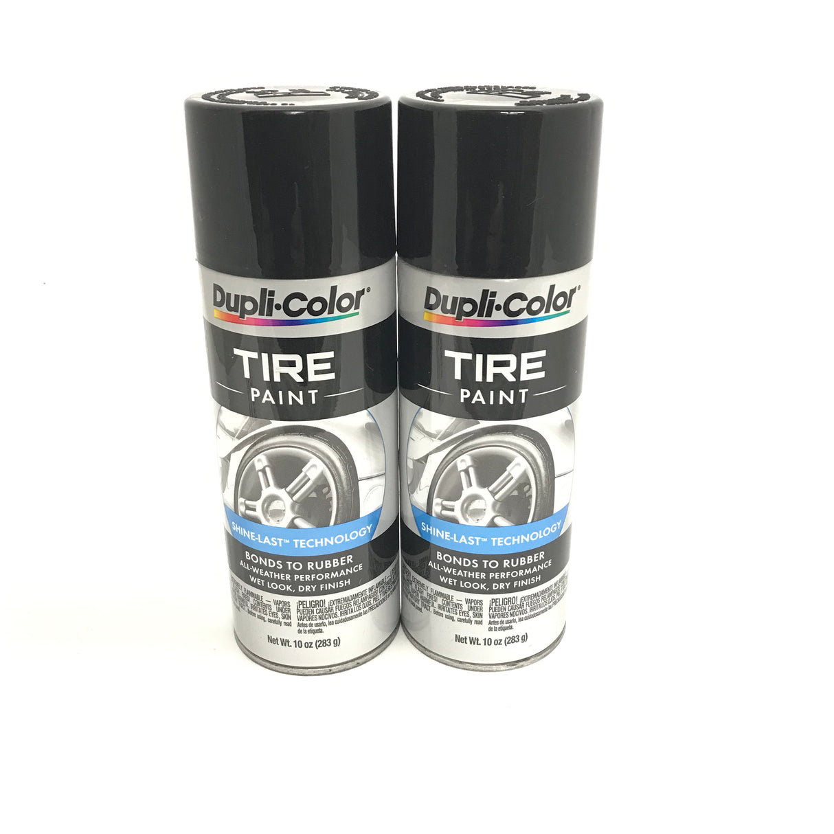 Duplicolor TP101-2 PACK BLACK All Weather Long-lasting Tire Paint - 11oz Aerosol