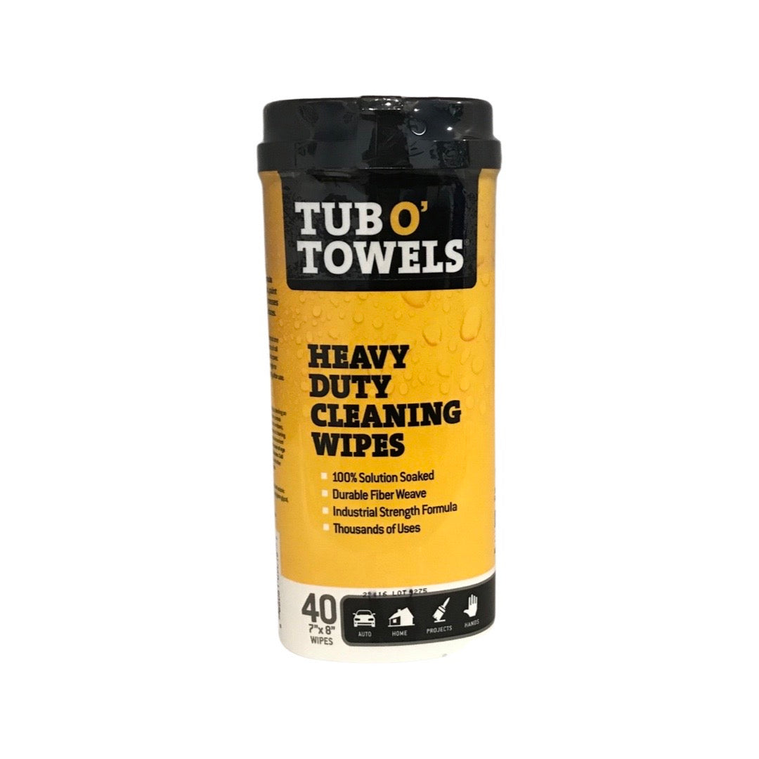 Tub O' Towels TW40 HeavyDuty MultiSurface Cleaning Wipes 40 ct