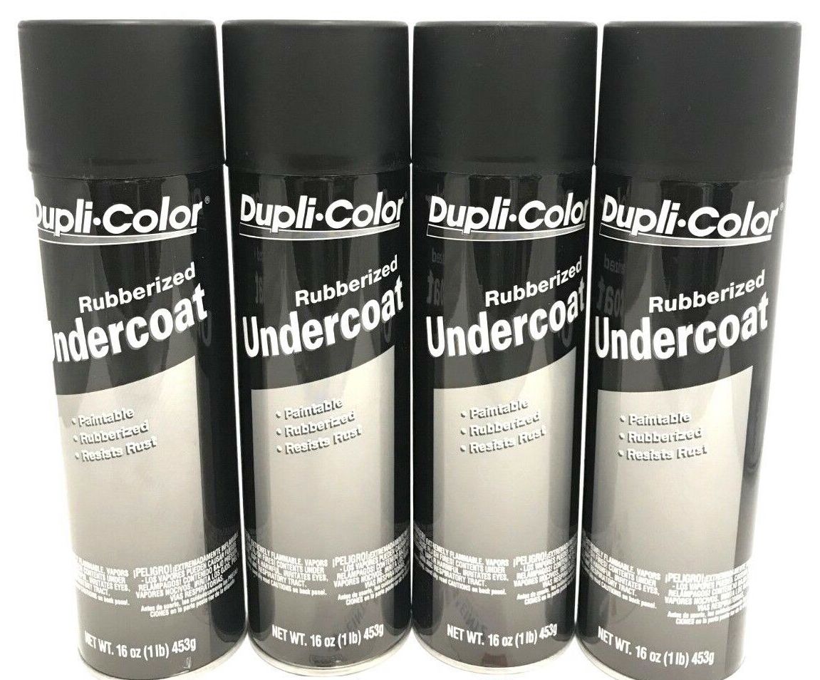 Duplicolor UC101-4 Pack Paintable Rubberized Undercoat Black - 17 oz Aerosol Can