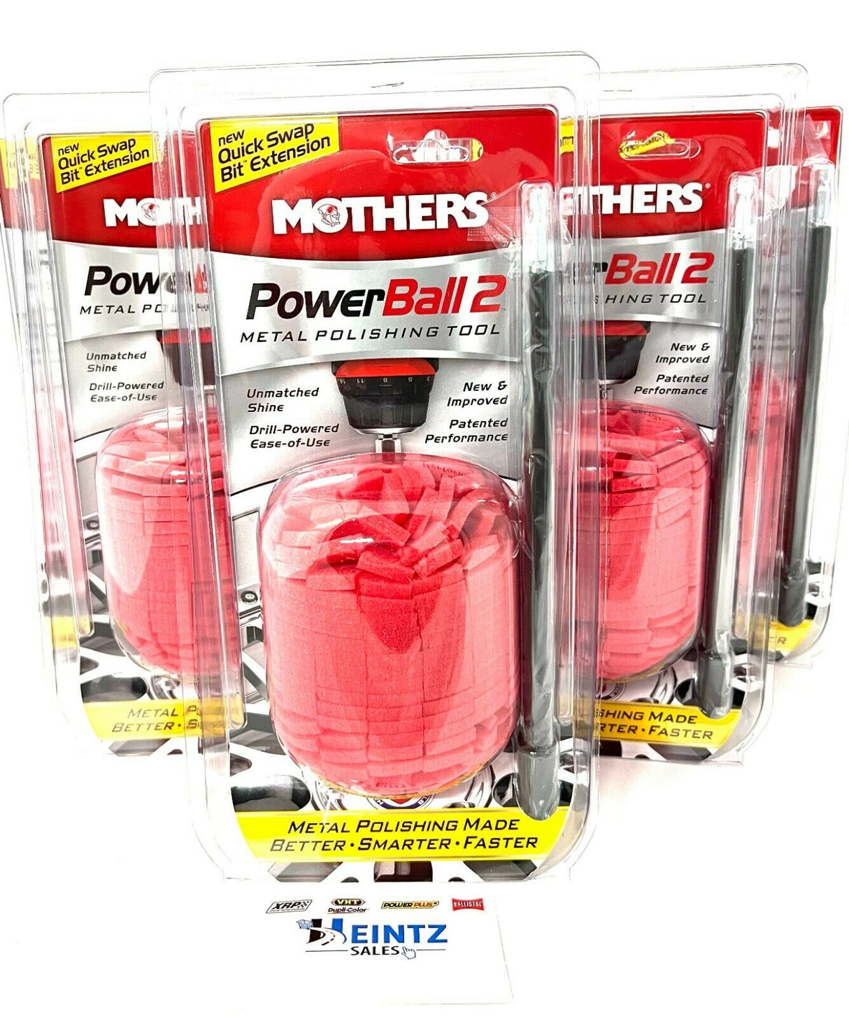 MOTHERS 05143 Powerball 2 - 6 PACK - 10" Quick Swap Bit Extension - Polishing Tool with 10" Quick Swap Bit Extension