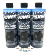 Power Plus UNSCENTED BLUE Lubricant 3 PACK Fuel Additive Alcohol Top Lube