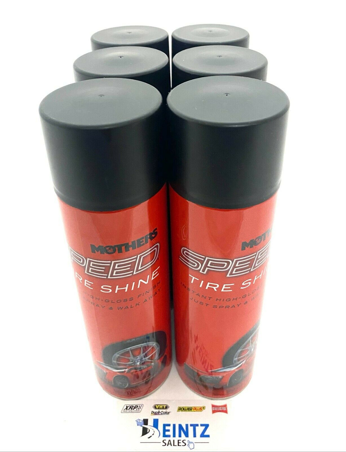 MOTHERS 16915 Speed Tire Shine 6 PACK - High-Gloss Finish - Superior Protection- 15 oz.
