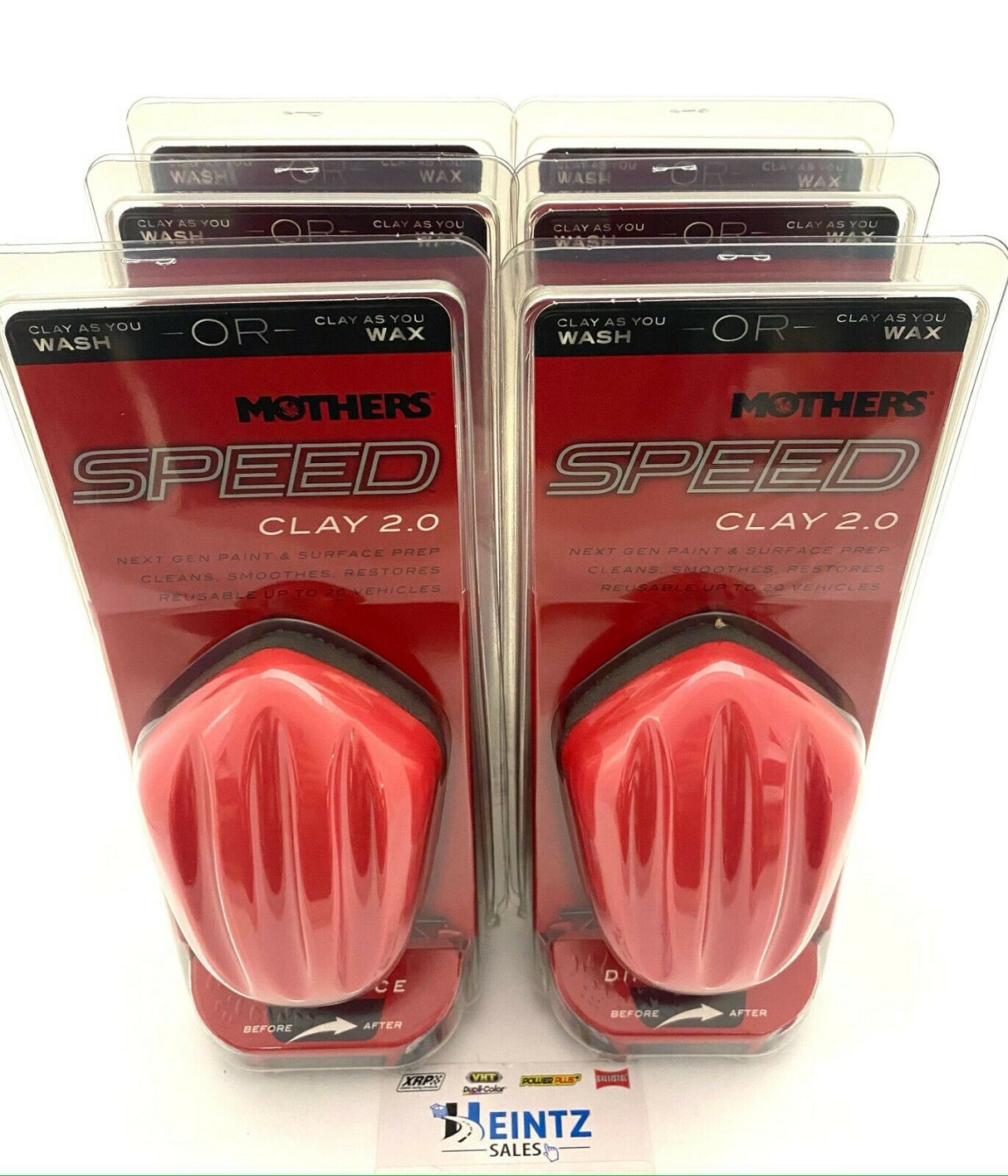 MOTHERS 17240 Speed Clay 2.0 - 6 PACK - Paint & Surface Prep - Reusable