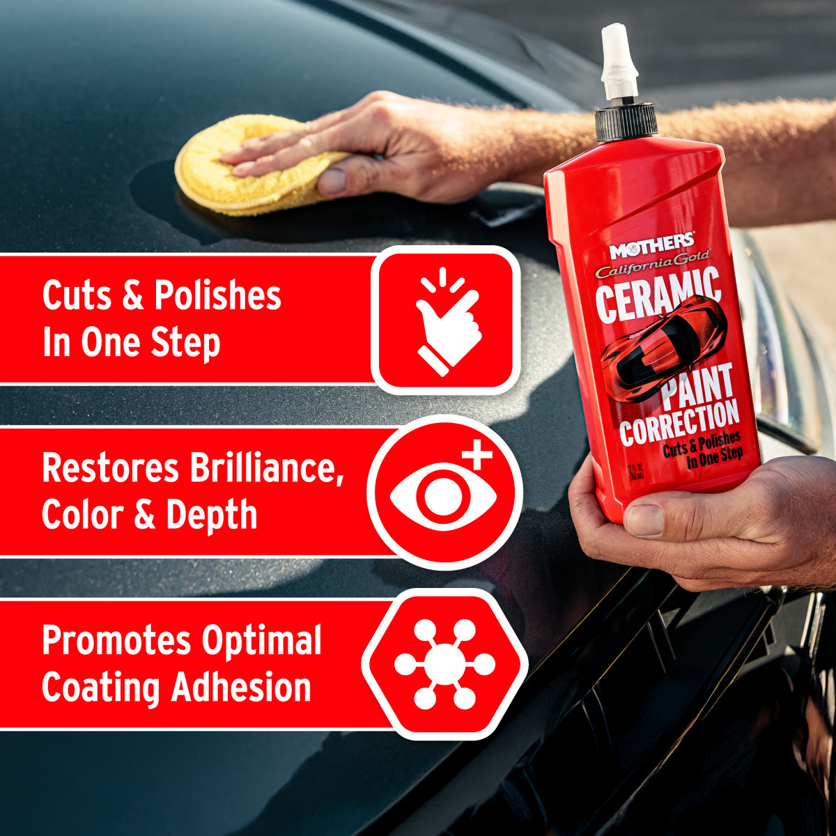 Mothers 01712 - California Gold Ceramic Paint Correction, 12 oz. - 2 Pack