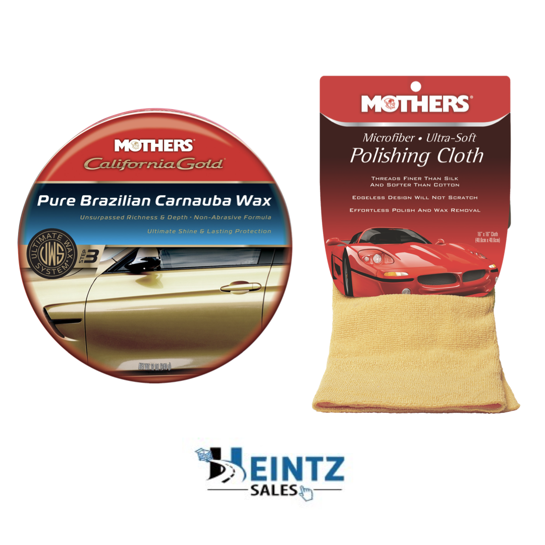 MOTHERS 05550+ 155200 California Gold Carnauba Wax W/ Ultra-Soft Polishing Cloth