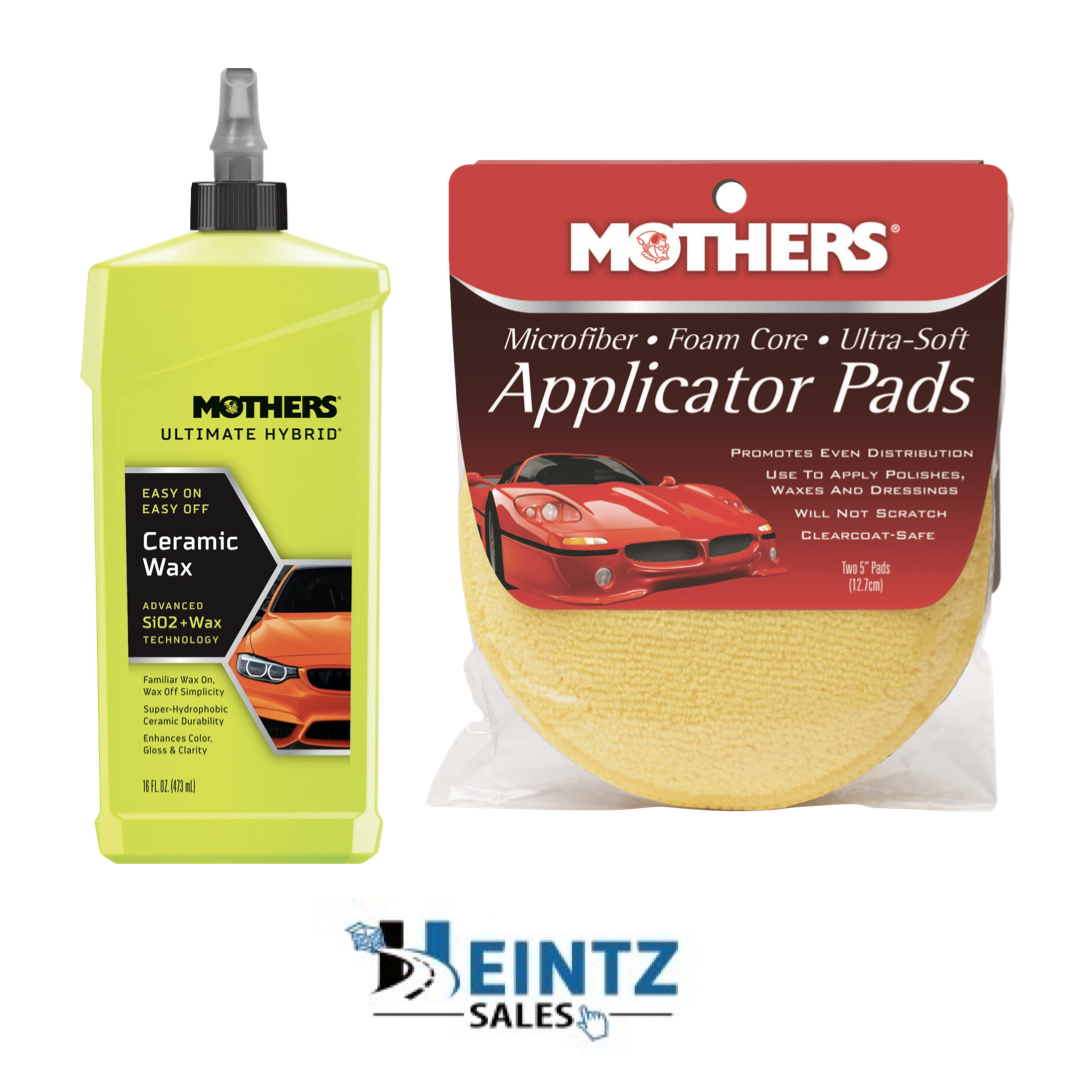 Mothers 05566 + 156500 Ultimate Hybrid Ceramic Wax W/ Microfiber Applicator pads