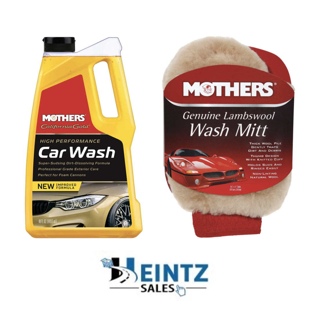 MOTHERS 05648+156300 California Gold Car Wash W/ Premium Lambs Wool Wash Mitt