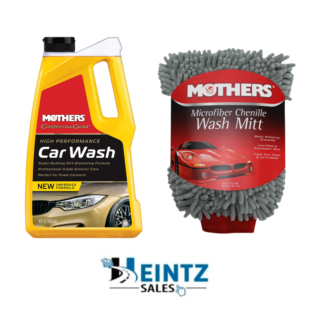 MOTHERS 05648+156400 California Gold Car Wash 48oz W/ Premium Chenille Wash Mitt