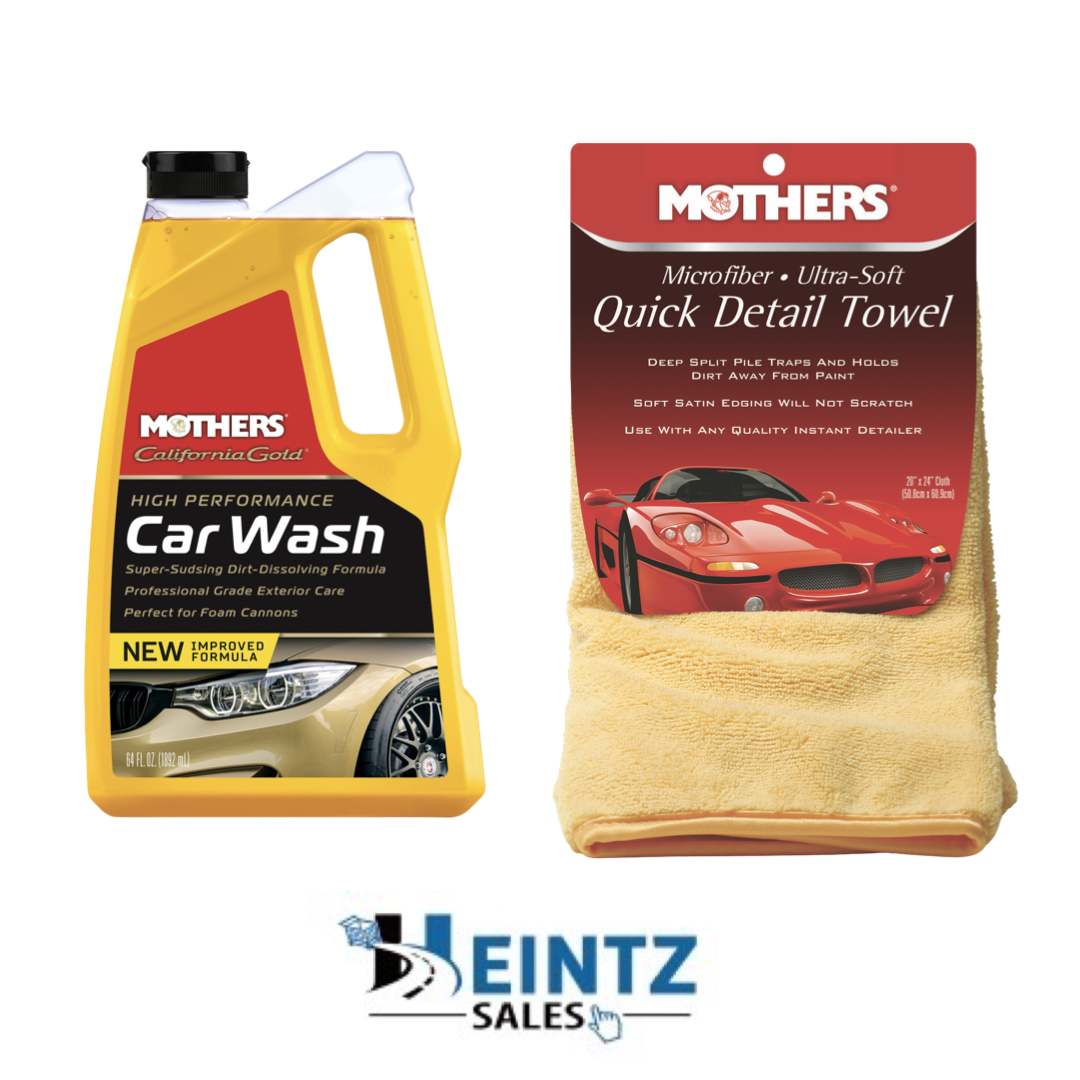 MOTHERS 05664 + 155600 California Gold Car Wash W/ Ultra-Soft Quick Detail Towel