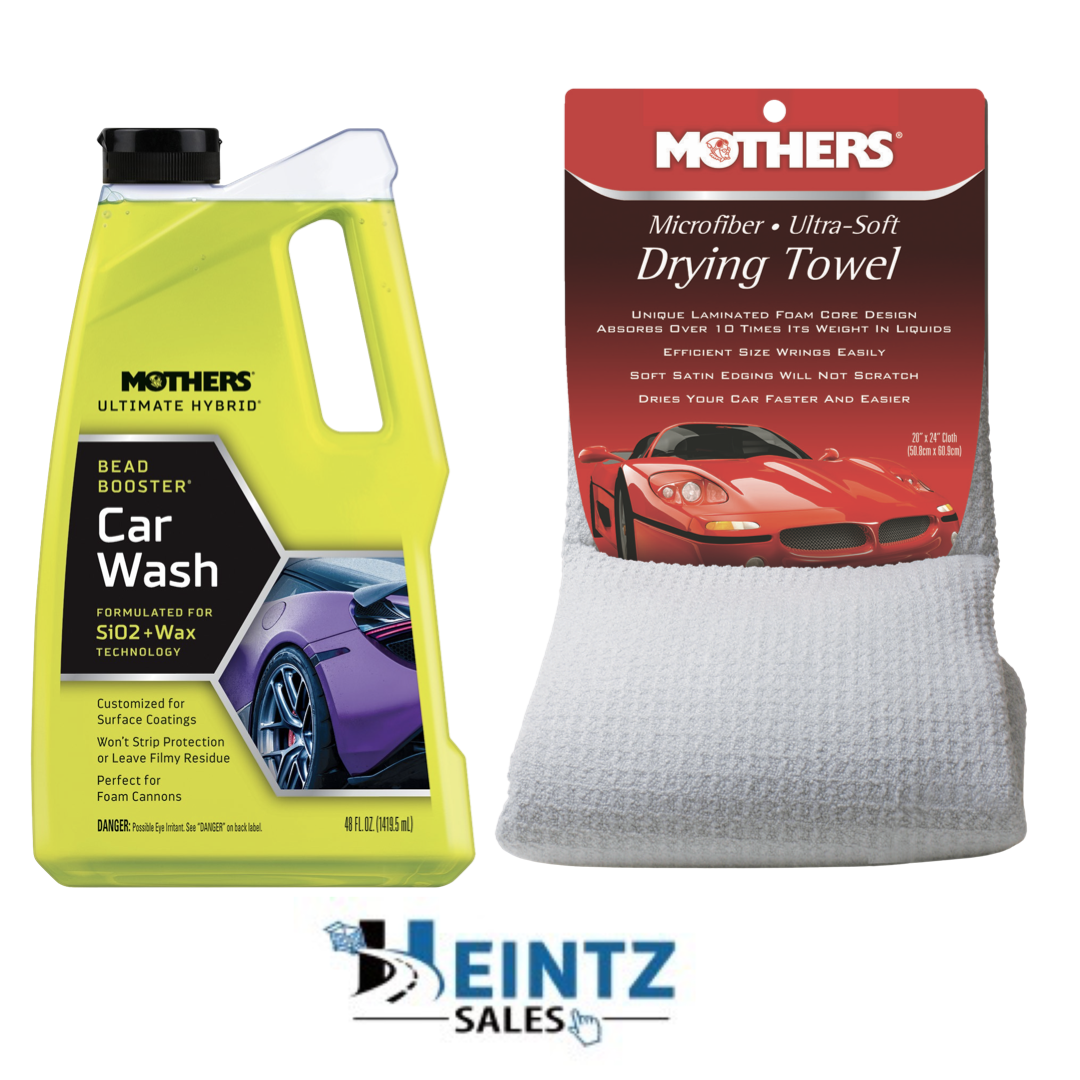 Mothers 05668 + 155300 Ultimate Hybrid Car Wash Sio2 W/ Ultra-Soft Drying Towel