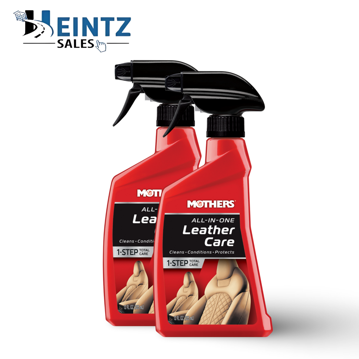 MOTHERS 06512 All-In-One Leather Care 2 PACK - Condition & Protect - Lift Dirt -12 oz.