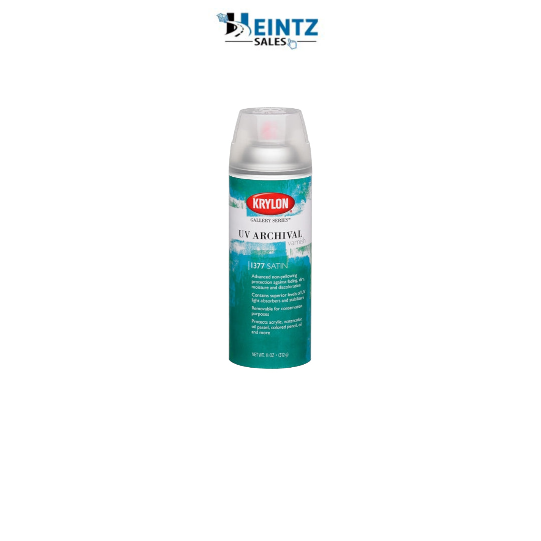 Krylon 1377 - UV Archival Varnish Satin 11 Ounce Non Yellowing Protection Spray