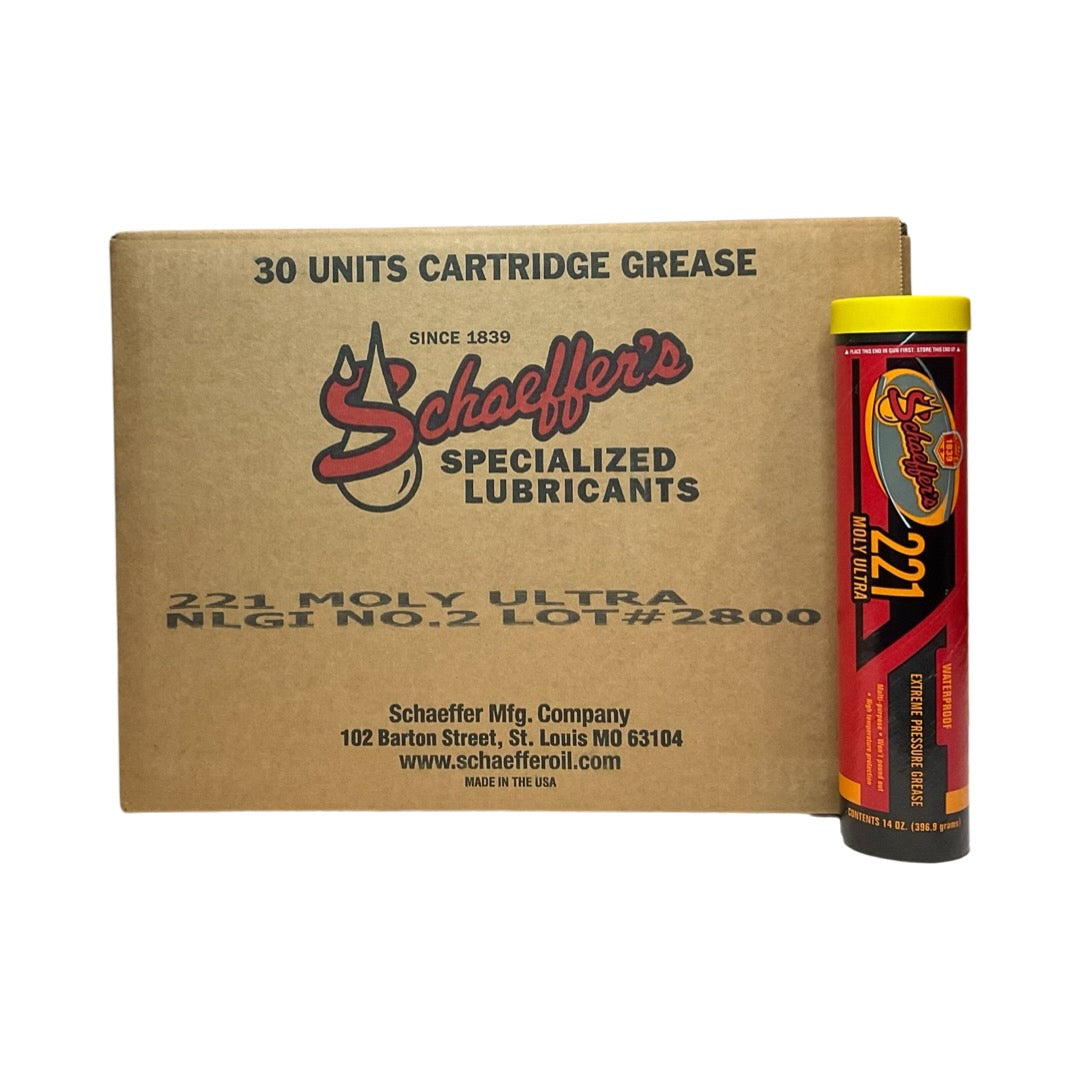 Schaeffer's 221-30 PACK Moly Ultra Extreme Pressure Grease NLGI #2, 14 oz.