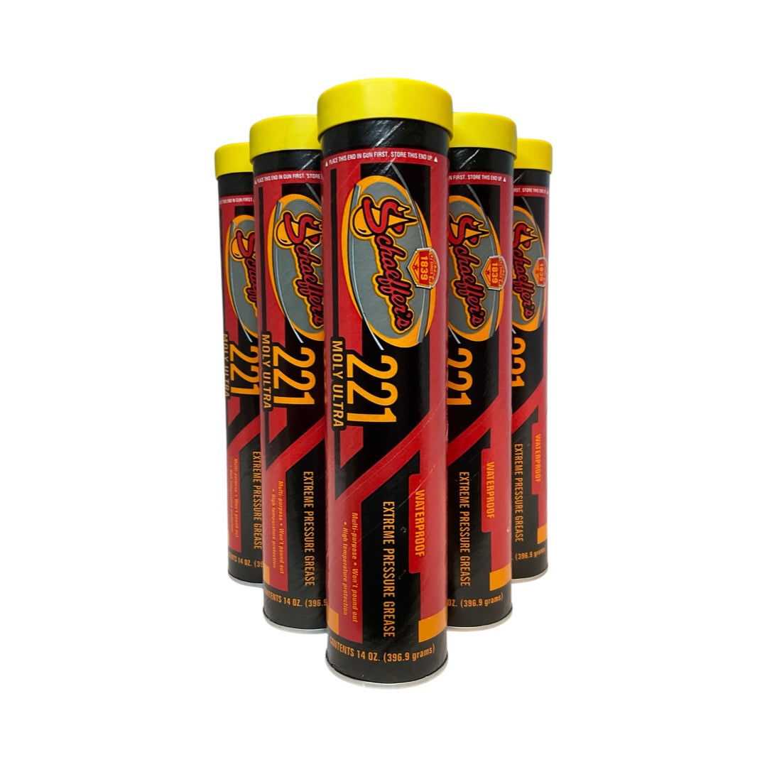 Schaeffer's 221-5 PACK Moly Ultra Extreme Pressure Grease NLGI #2, 14 oz.