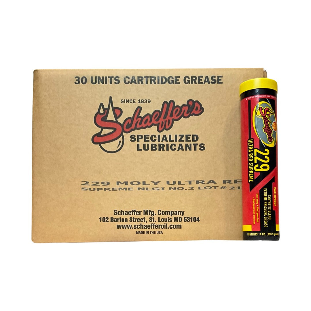Schaeffer's 229 - 30 Pack Ultra Red Supreme Waterproof Grease - 14 oz. ea.