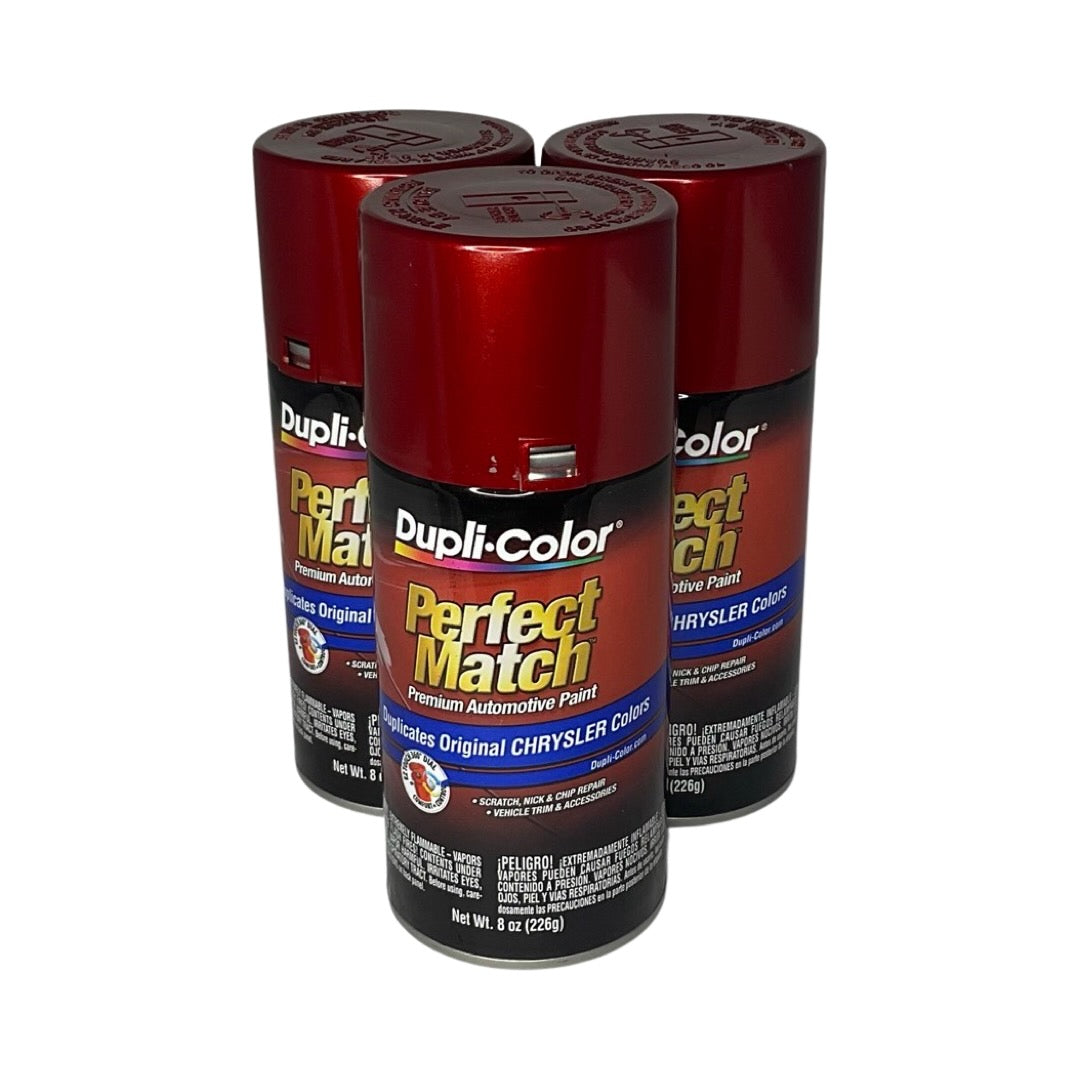 Dupli-Color BCC0412 - 3 Pack Inferno Red Perfect Match Paint - 8 oz. ea.