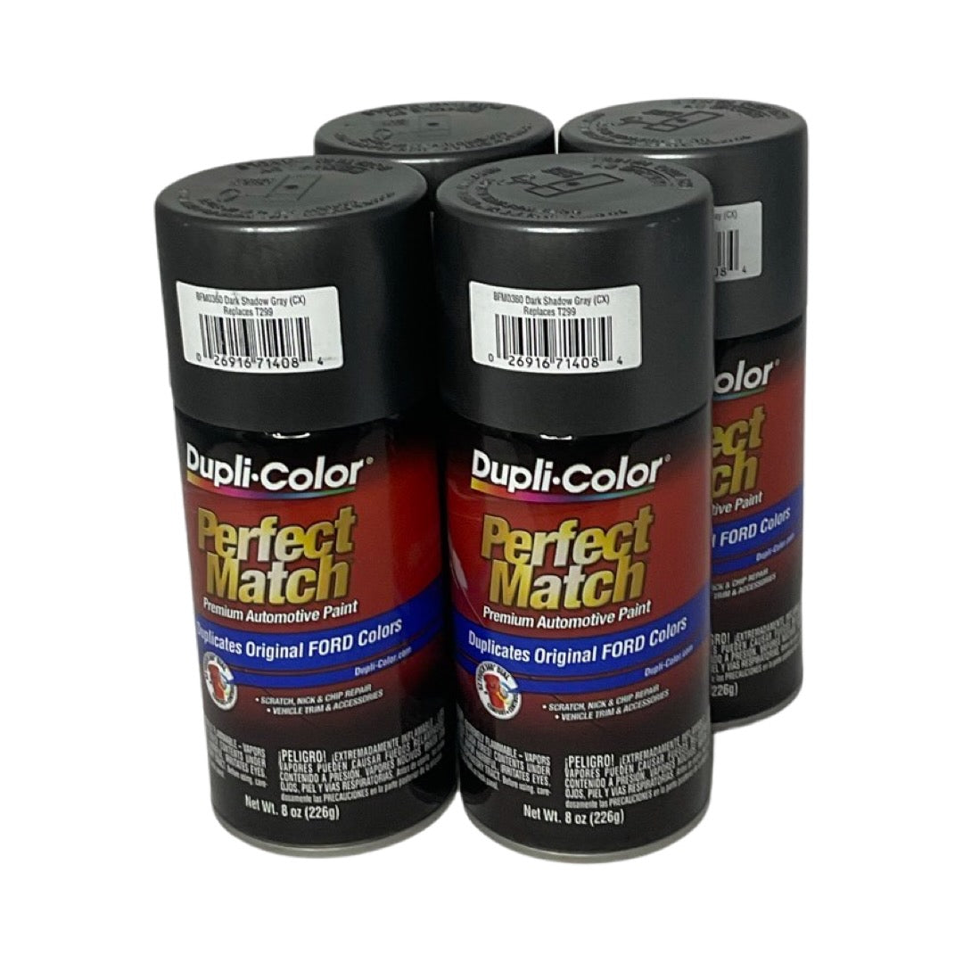 Dupli-Color BFM0360 - 4 Pack Ford Dark Shadow Grey Perfect Match Automotive Spray Paint - 8 oz. ea.