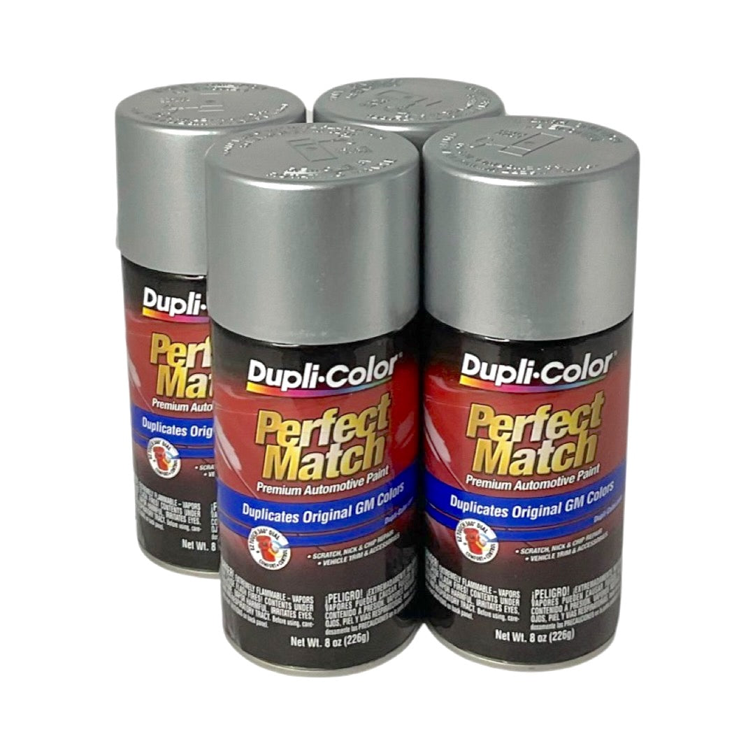 Dupli-Color BGM0340 - 4 Pack GM Silver Metallic Perfect Match Automotive Spray Paint - 8 oz. ea.