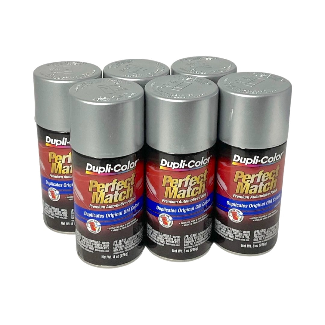 Dupli-Color BGM0340 - 6 Pack GM Silver Metallic Perfect Match Automotive Spray Paint - 8 oz. ea.