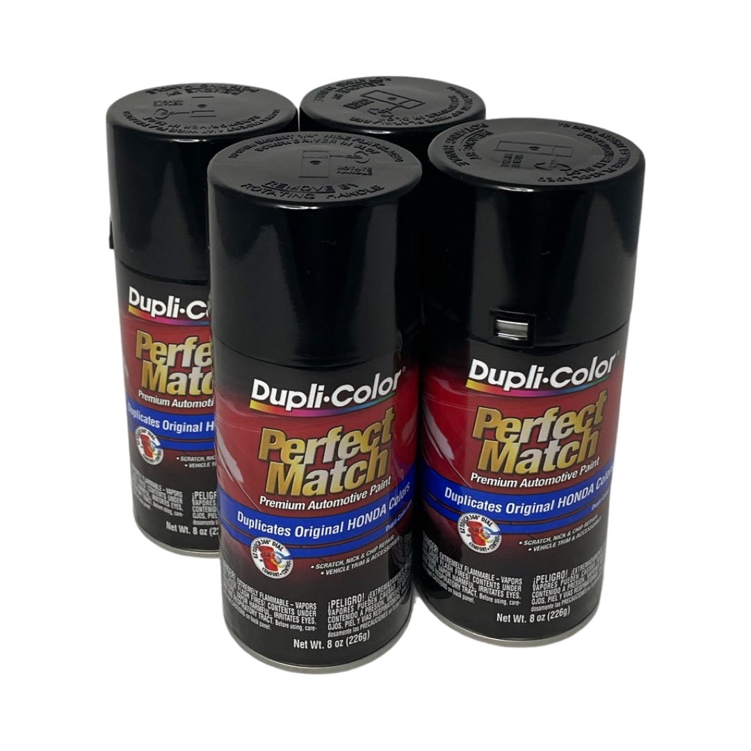 Dupli-Color BHA0941 - 4 Pack Honda Black Metallic Perfect Match Automotive Paint - 8 oz. ea.