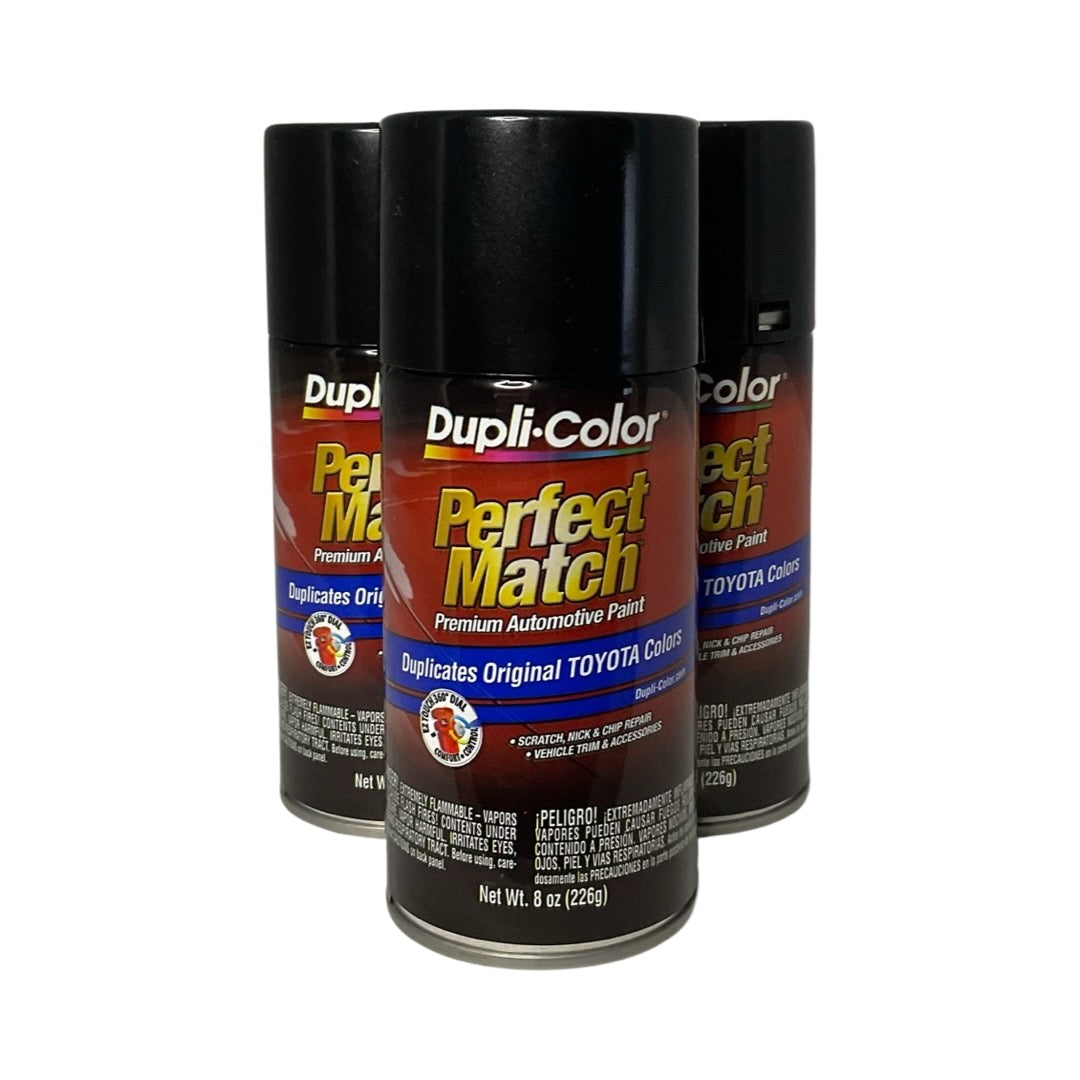 Dupli-Color BTY1622 - 3 Pack Toyota Black Sand Pearl Perfect Match Automotive Paint - 8 oz. ea.