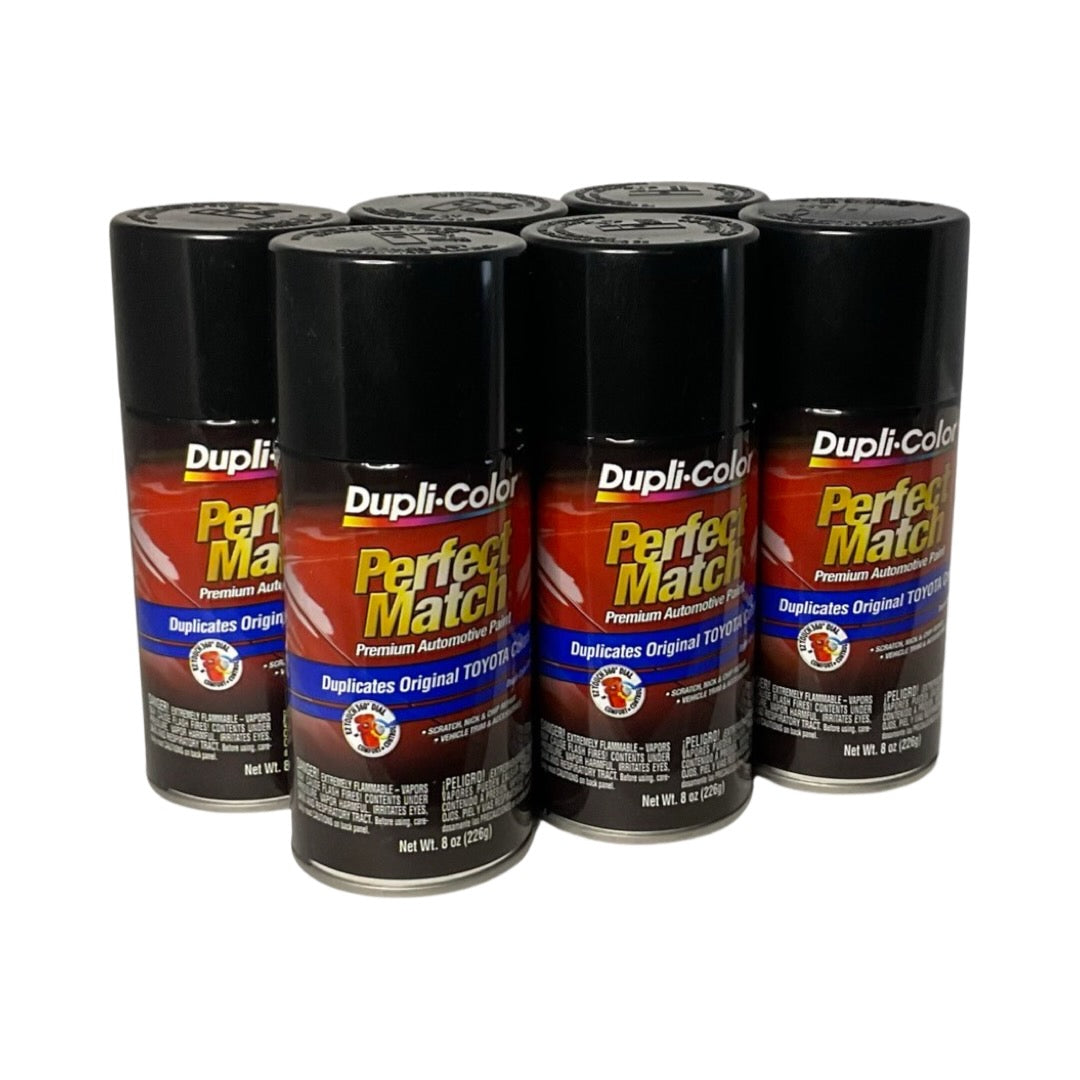 Dupli-Color BTY1622 - 6 Pack Toyota Black Sand Pearl Perfect Match Automotive Paint - 8 oz. ea.