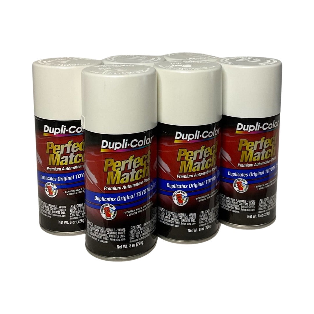 Dupli-Color BTY1626 - 6 Pack Toyota White Pearl Perfect Match