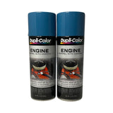 Duplicolor DE1608 - 2 Pack GM Blue Engine Enamel Paint With Ceramic - 12 oz. ea.