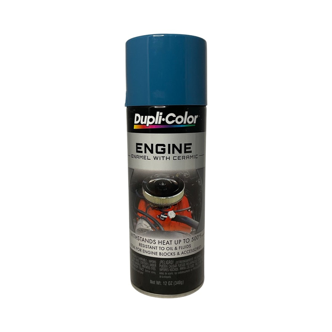 Duplicolor DE1608 GM Blue Engine Enamel Paint With Ceramic - 12 oz.