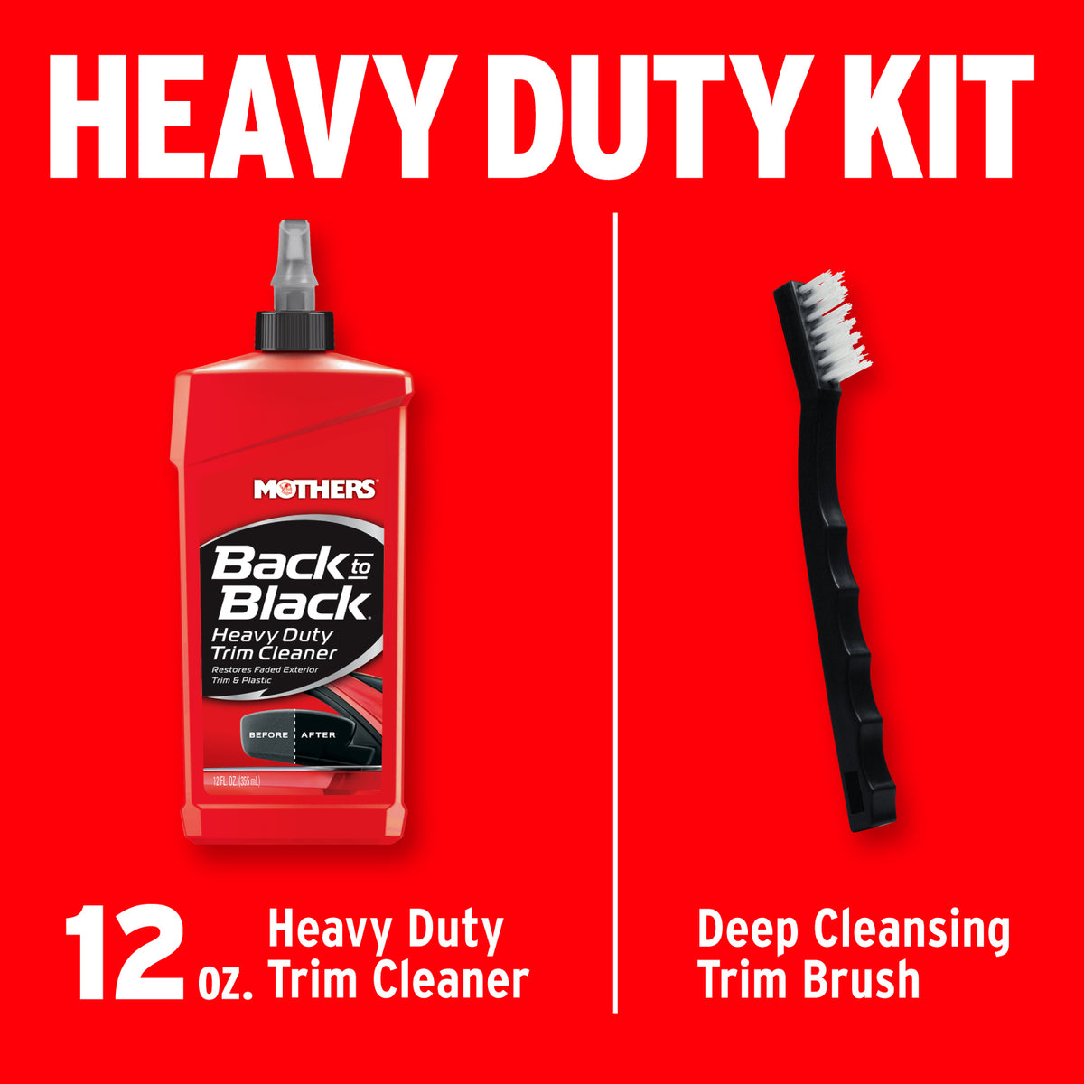 Mothers Back-to-Black Heavy Duty Trim Cleaner Kit - 06141