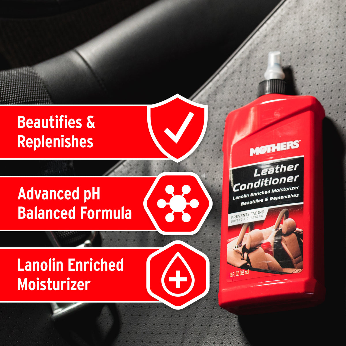 Mothers Leather Conditioner and Cleaner Bundle - 06312/06412
