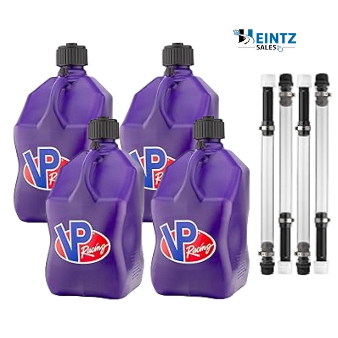 VP Racing Fuels 3612 Purple 5.5 Gallon 4 Pack Jug & Hose-Motorsports Container