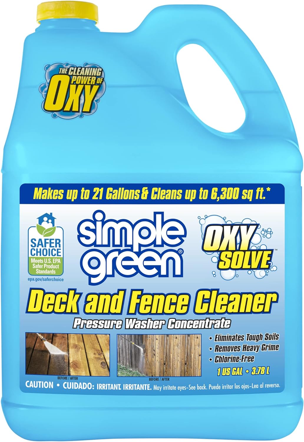 Simple Green 18231 Oxy Solve Deck & Fence Pressure Wash Cleaner - 1 gal