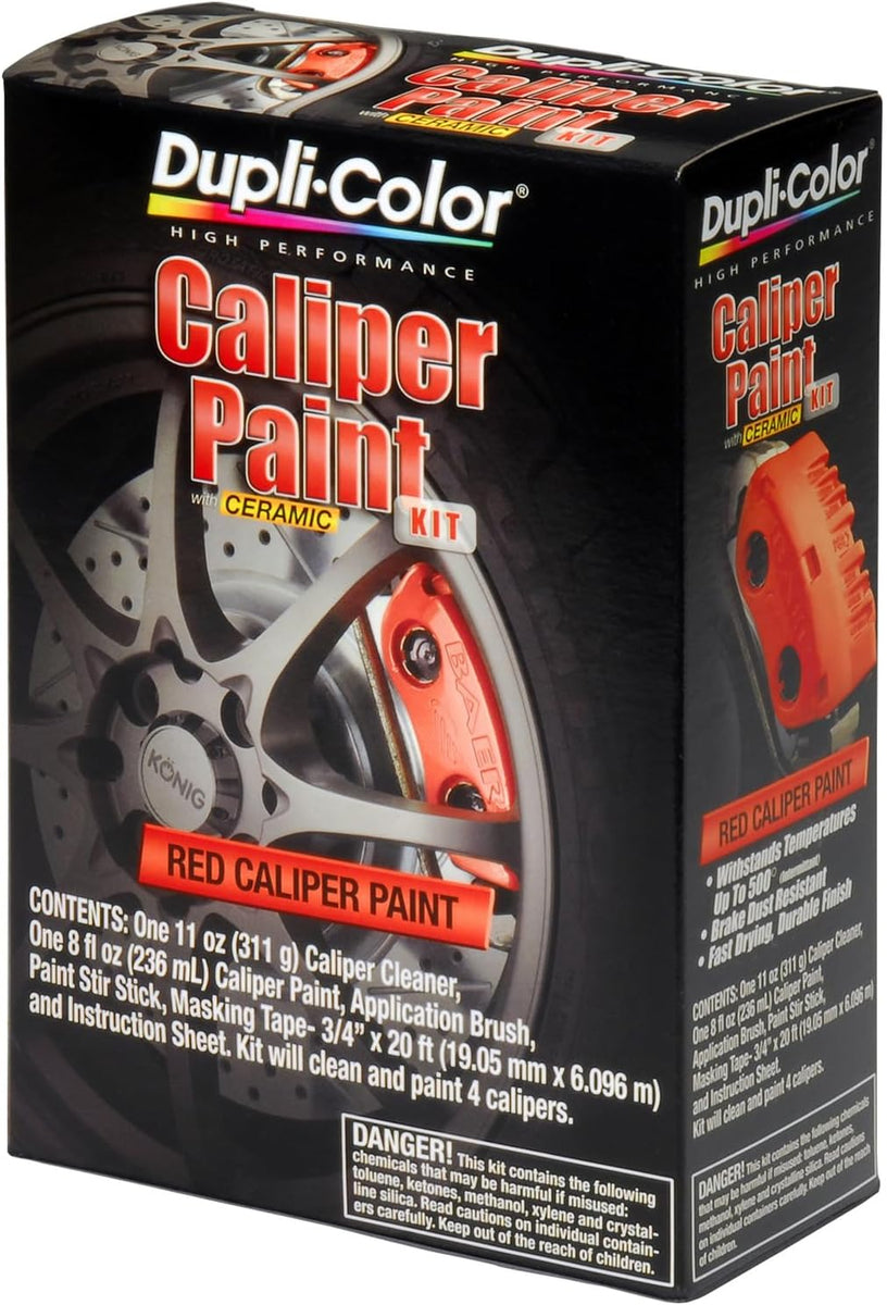 Duplicolor BCP400 Red Caliper Kit - Red Brake Caliper Kit - Up to 4 Ca ...