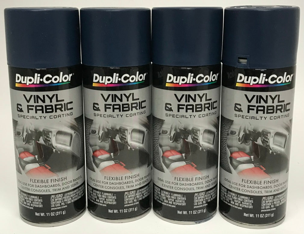 Duplicolor HVP112 - 4 Pack Vinyl & Fabric Spray Paint Medium Blue - 11 oz