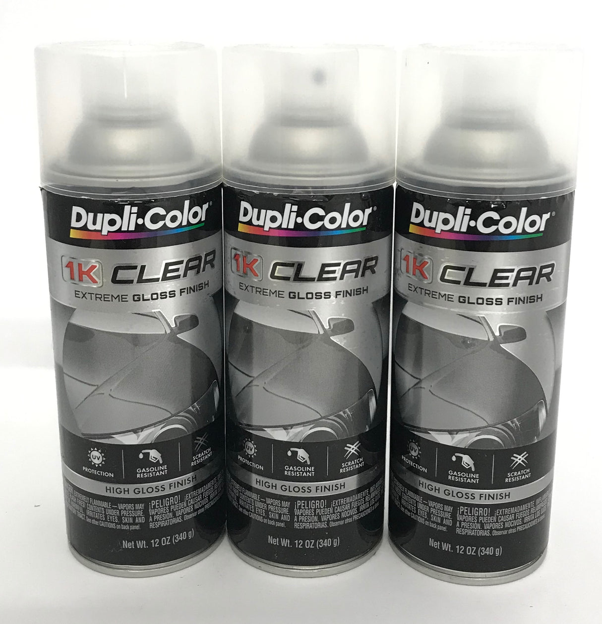 Duplicolor 1KCG-3PACK Clear Coat High Gloss Finish - 12 oz Aerosol Can