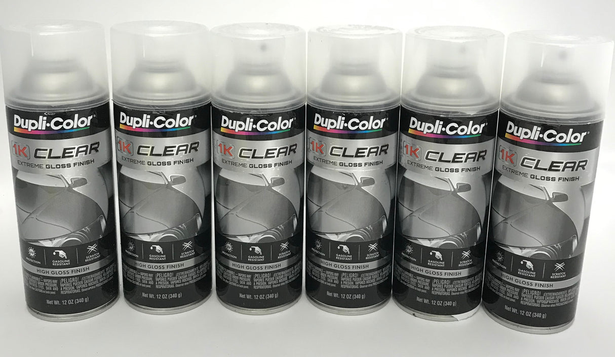 Dupli-Color 1KCG-6PACK Clear Coat High Gloss Finish - 12 oz Aerosol Can