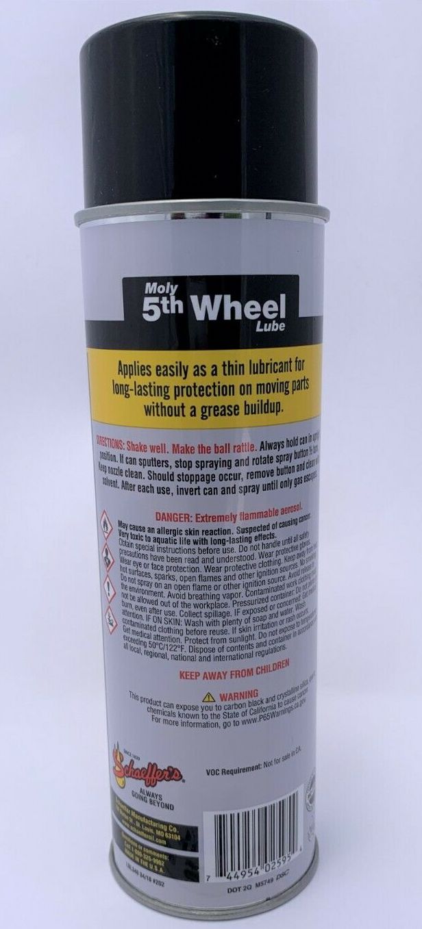 Schaeffer's 202 Moly 5th Wheel Lube - 16oz aerosol can