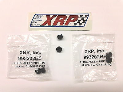 XRP 993202BB 1/8" NPT BLACK allen head socket pipe plug-Anodized Aluminum-QTY 6