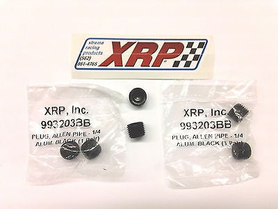 XRP 993203BB 1/4" NPT BLACK allen head socket pipe plug-Anodized Aluminum-QTY 6